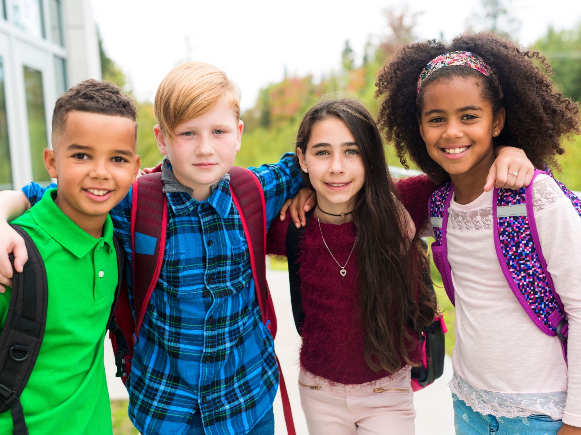 Happy Kids In School