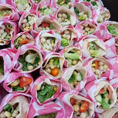 Mediterranean Hummus Wrap with Feta