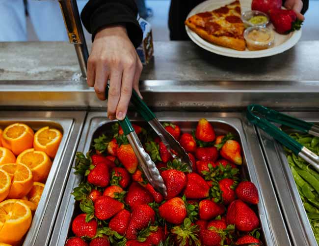 picking strawberries