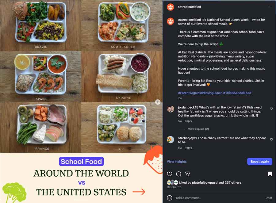 school food around the world vs united states social media